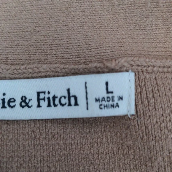 🤎 Abercrombie & Fitch Light Mocha Beige Large Bodysuit with Crisscross Straps - Picture 4 of 5